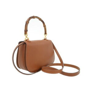 Gucci Handle Handbag Top Shoulder Leather Bag Bamboo